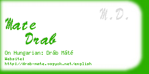mate drab business card